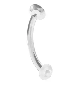 Clear Curved Barbell Retainer