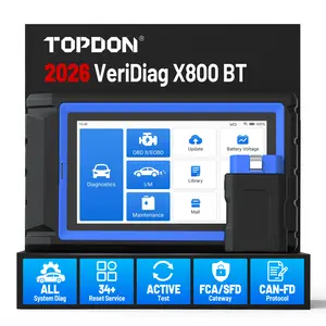 TOPDON VeriDiag X800 BT OBD2 Scanner, Bidirectional Scan Tool, Wireless Automotive Diagnostic Tool with 34+ Reset Services, Car Code Reader Upgraded Version of AD800 BT/AD800 BT 2, 2 Years Free Update