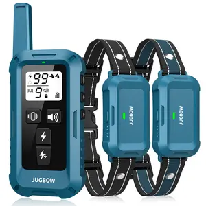 Jugbow Dog Training Collar - 4200FT with Remote, 4 Training Modes,Security Lock, IPX8 Waterproof, Rechargeable e-Collar for All Breeds,Blue 2dogs-DT68