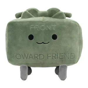 New Clay the Claymore Plush Doll Kawaii Green Square Doll Pillow Accessories Gift Collection Model For Kid Birthday Gifts