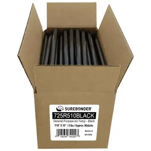 725R510BLACK Full Size 10" Black Hot Glue Sticks - 5 lb box