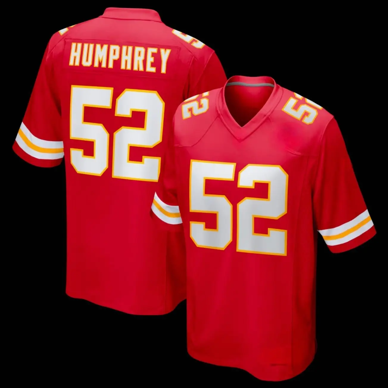 Unisex American Football Jersey Inspired Humphrey Kansas Team Premium Game Day Sports Style Bold Number Design Breathable Athletic Top for Fans Casual Wear Tailgate Outfits Game Jersey - Red