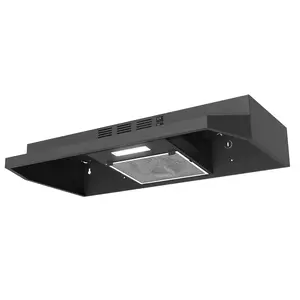 SNDOAS 30 inches Ducted/Ductless Convertible Under Cabinet Range Hood, 230CFM Black Kitchen Hood Vents with 2 Speed Exhaust Fan, USGF3976BK vent hood Durable