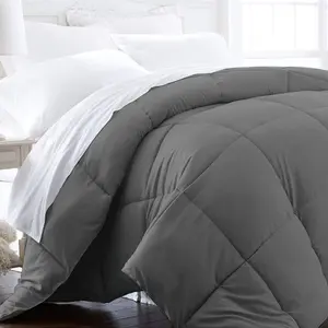 Luxury Linens Full/ Size Comforter - 1600 Series Down Alternative Home Bedding & Duvet Insert - Slate Gray