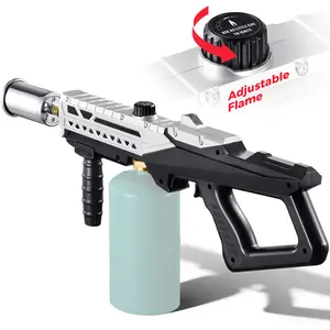 Powerful Propane Torch Gun (Propane Canister Not Included),Kitchen Torch,Adjustable Torch Suitable for BBQ, Fireplaces,Charcoal lgnition, an Excellent Gift for Christmas Valentine's Day. Father's Day Mother's Day gifts Multi Pattern Nozzles Nozzle Set
