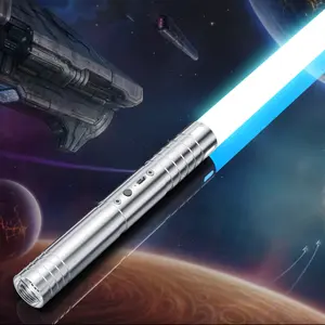 Retractable Lightsaber Neopixel Lightsaber Polycarbonate Lightsaber 1 Pack 15Colors 4 Modes RGB Detachable USB Charge Dueling Toy for Kids Adults Birthday Christmas Thanksgiving Gifts