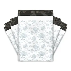 10x13 Blue Toile Poly Mailers – Shipping Bags for Small Business
