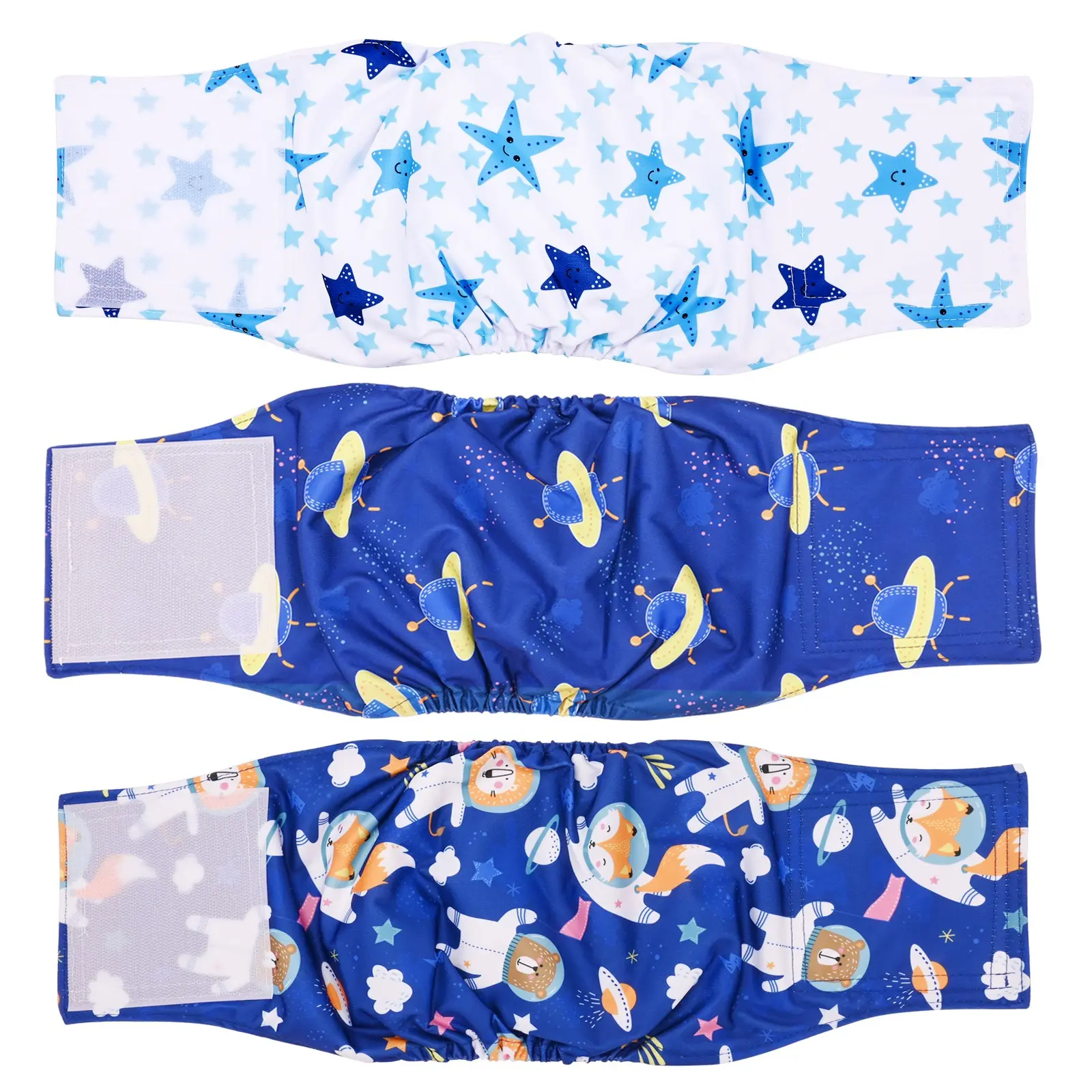 Reusable Dog Diapers Pack of 3, Washable Pet Belly Wraps, Puppy Underwear, Pet Care Nappies, Puppy Pee Pads, Comfortable and Durable