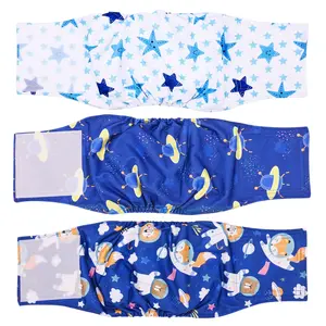 Reusable Dog Diapers Pack of 3, Washable Pet Belly Wraps, Puppy Underwear, Pet Care Nappies, Puppy Pee Pads, Comfortable and Durable