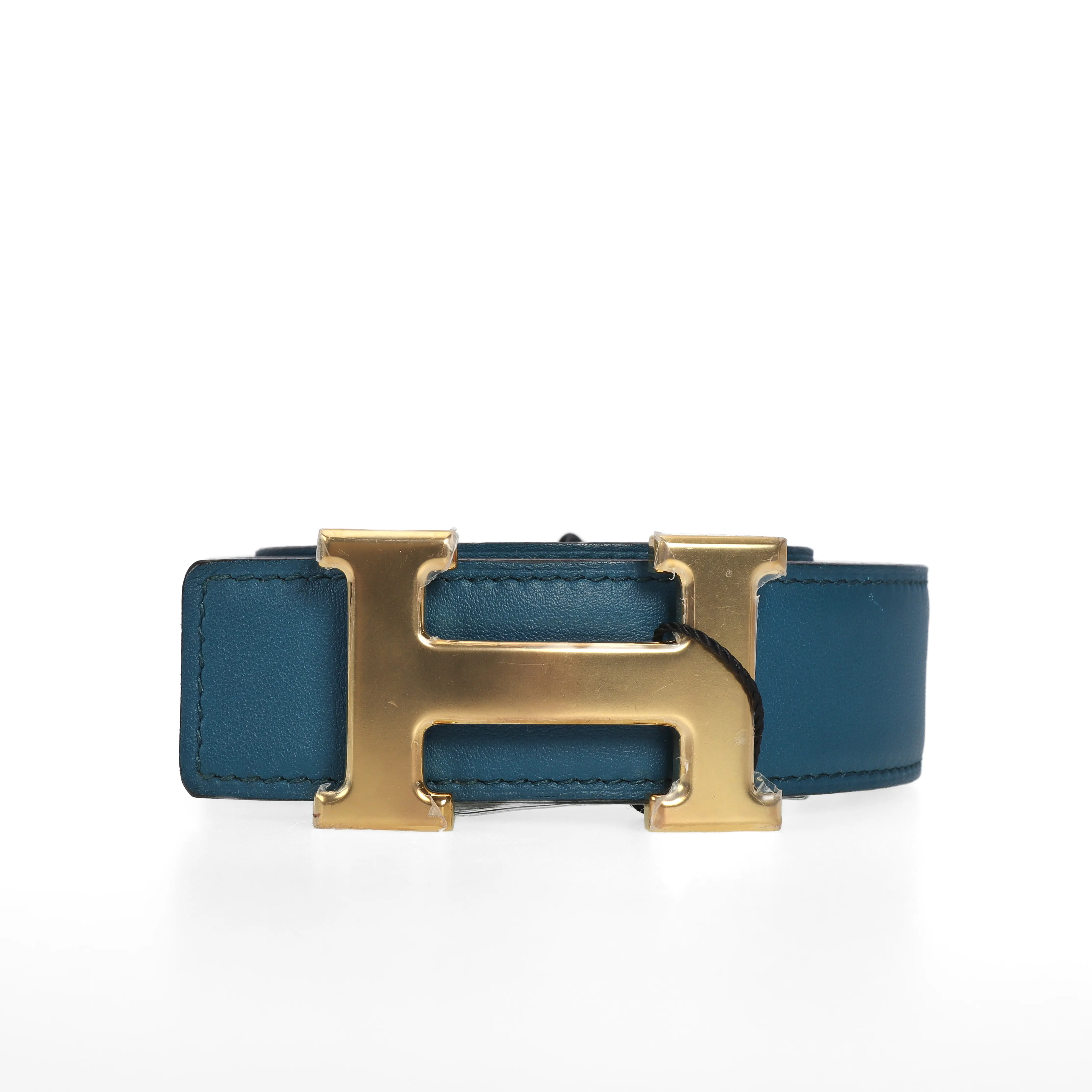 Pre-owned Hermès H size100 Blue Calfskin Belt 30827301