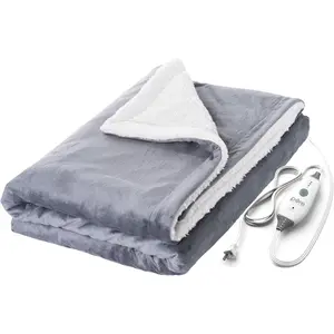 WeightedWarmth - 2-in-1 Heated Weighted Blanket, 13 lbs (50" x 60") Large, 4 Relaxing InstaHeat(TM) Settings, Cozy and Soft Micromink and Sherpa, Reversible Throw with Storage Bag