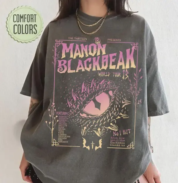Manon Blackbeak World 13 T-Shirt, Throne Of Glass Shirt, The Thirteen ,  Book Lover Shirt
