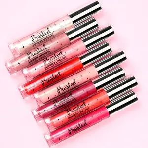 Frosted Shimmer Lipgloss - Long-Lasting Glossy Lipgloss with Glitter Finish - Makeup Essential for Any Occasion
