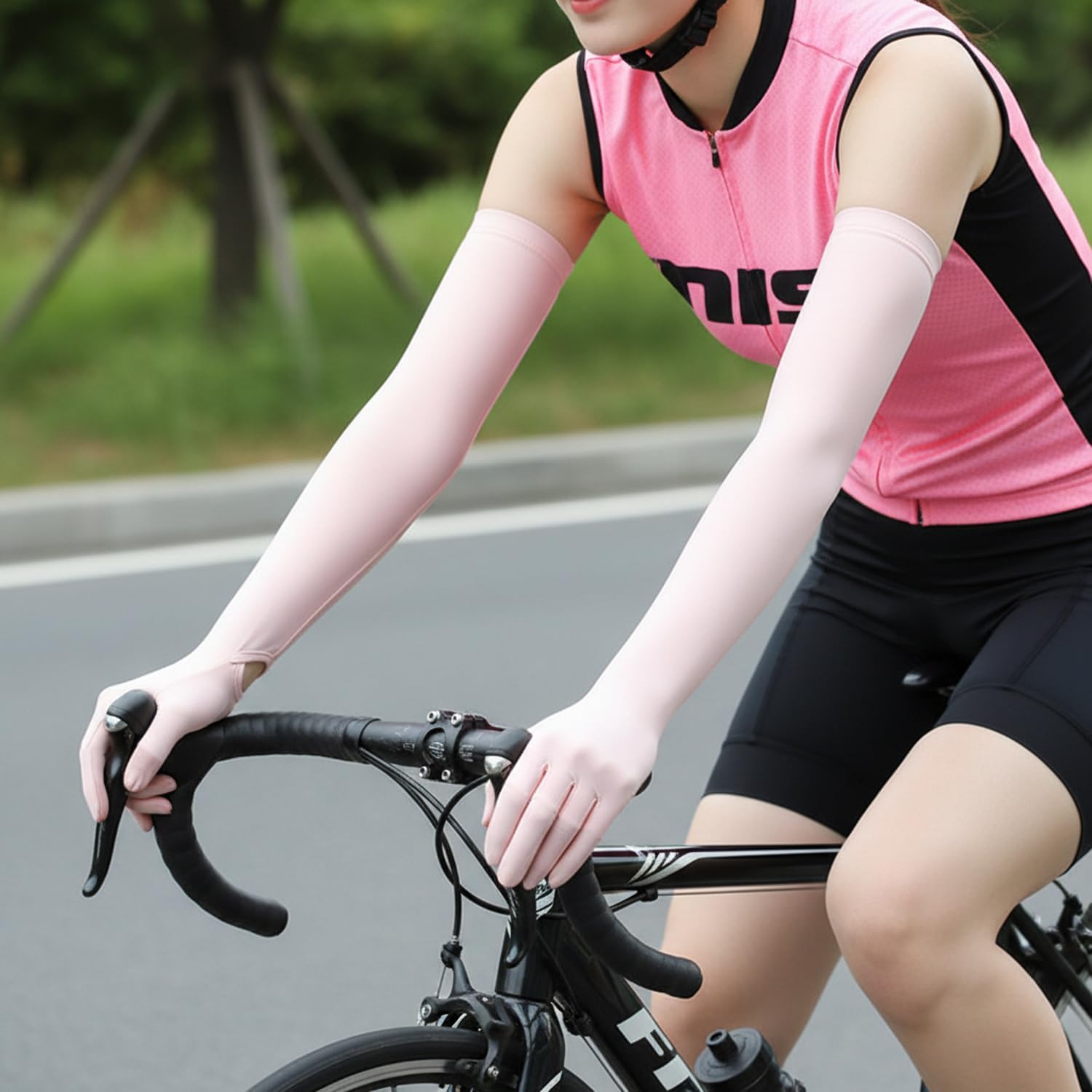 UV Protection Driving Gloves for Women, Full Arm Sun Protection Sleeves with Finger Holes for Outdoor Activities