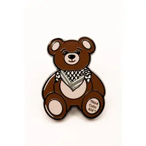 Keffiyeh Teddy Bear Enamel Pin