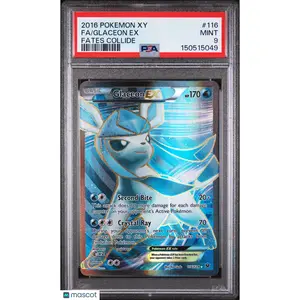 2016 Pokemon XY Fates Collide Glaceon EX #116 FA PSA 9 MINT