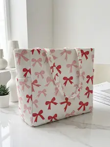 Butterfly Pattern 2D Printed Travel Bag, Traveling Bag, Travel Essentials Bag, Large Capacity Storage Bag, Durable Multi-Pocket Design, Zipper Closure, Suitable for Work/life/picnic