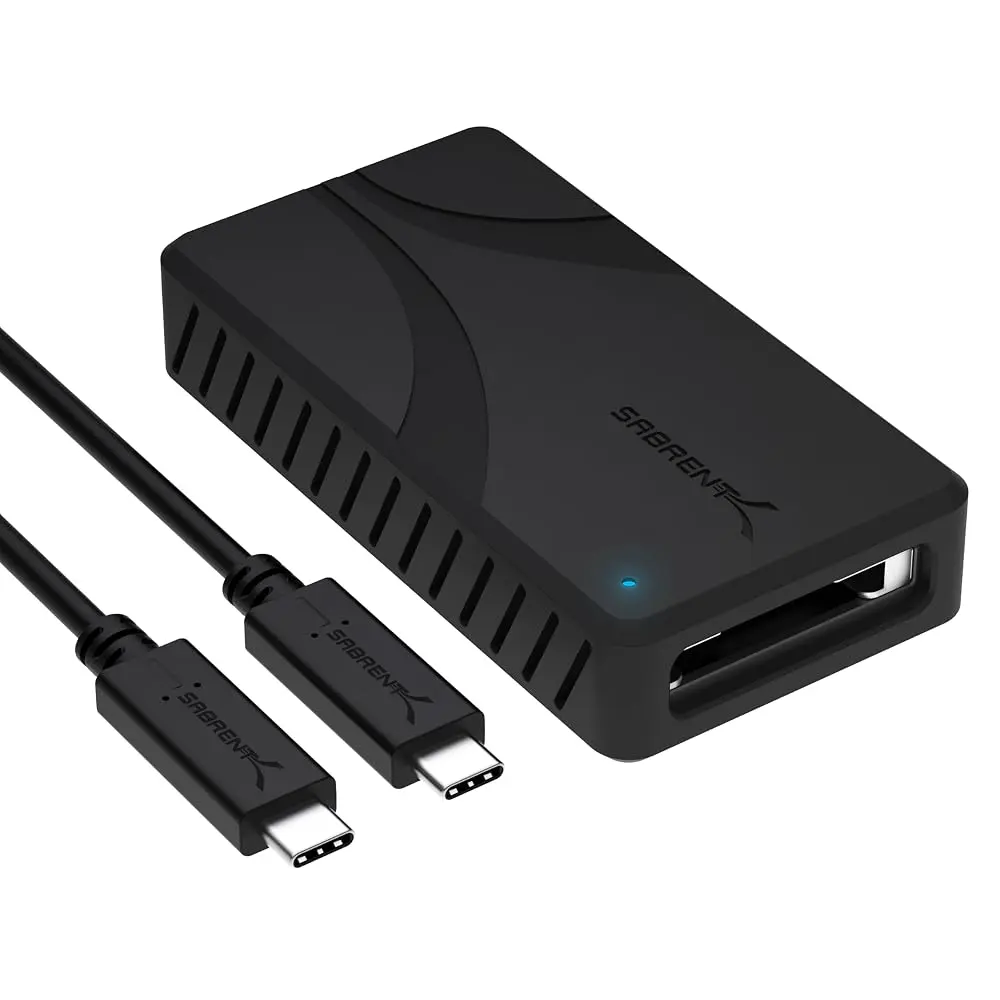 Sabrent USB4 CFexpress Type B Card Reader with 40Gbps Speed, Aluminum Body, OTG Support for Cameras and Laptops