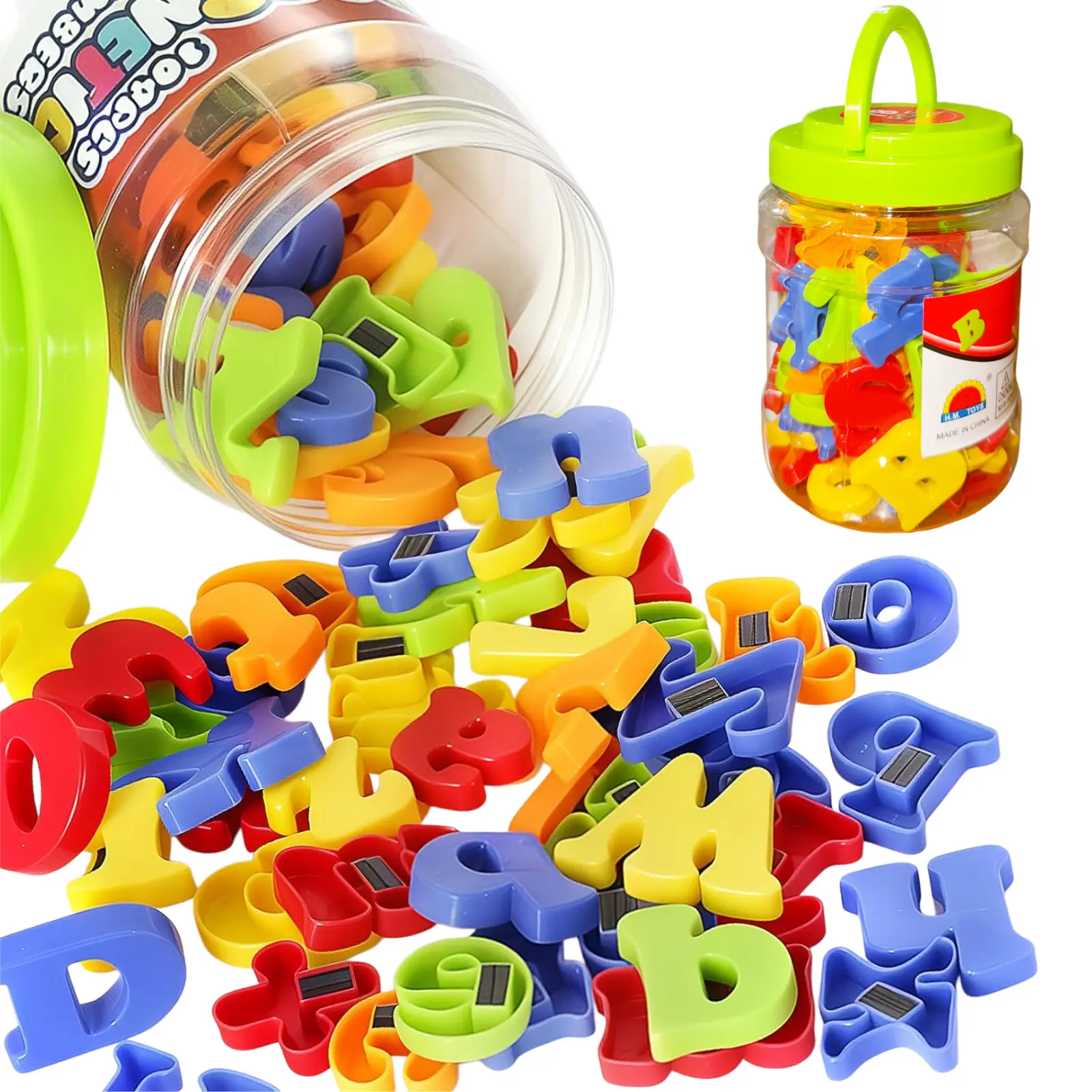 78-Piece Colorful Magnetic Alphabet and Numbers Fridge Magnets, Kids Learning Materials, Preschool Educational Toy Set for Spelling, Counting for 3-5 Years Olds