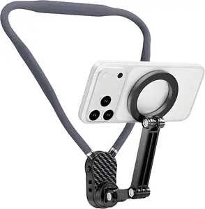 Magnetic Neck Mount for Phones,  Hands-Free POV/Vlog Phone Holder for iPhone 17–12 & Android, Content Creator Essentials