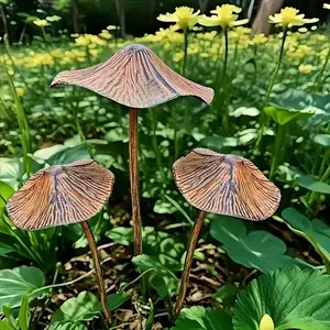 Rustic Retro Metal Decorative Outdoor Garden Decorations, 3-Piece Set, 15.75 & 11.42 Inch, Perfect for Rural Courtyards, Lawns, Gifts for Family & Friends