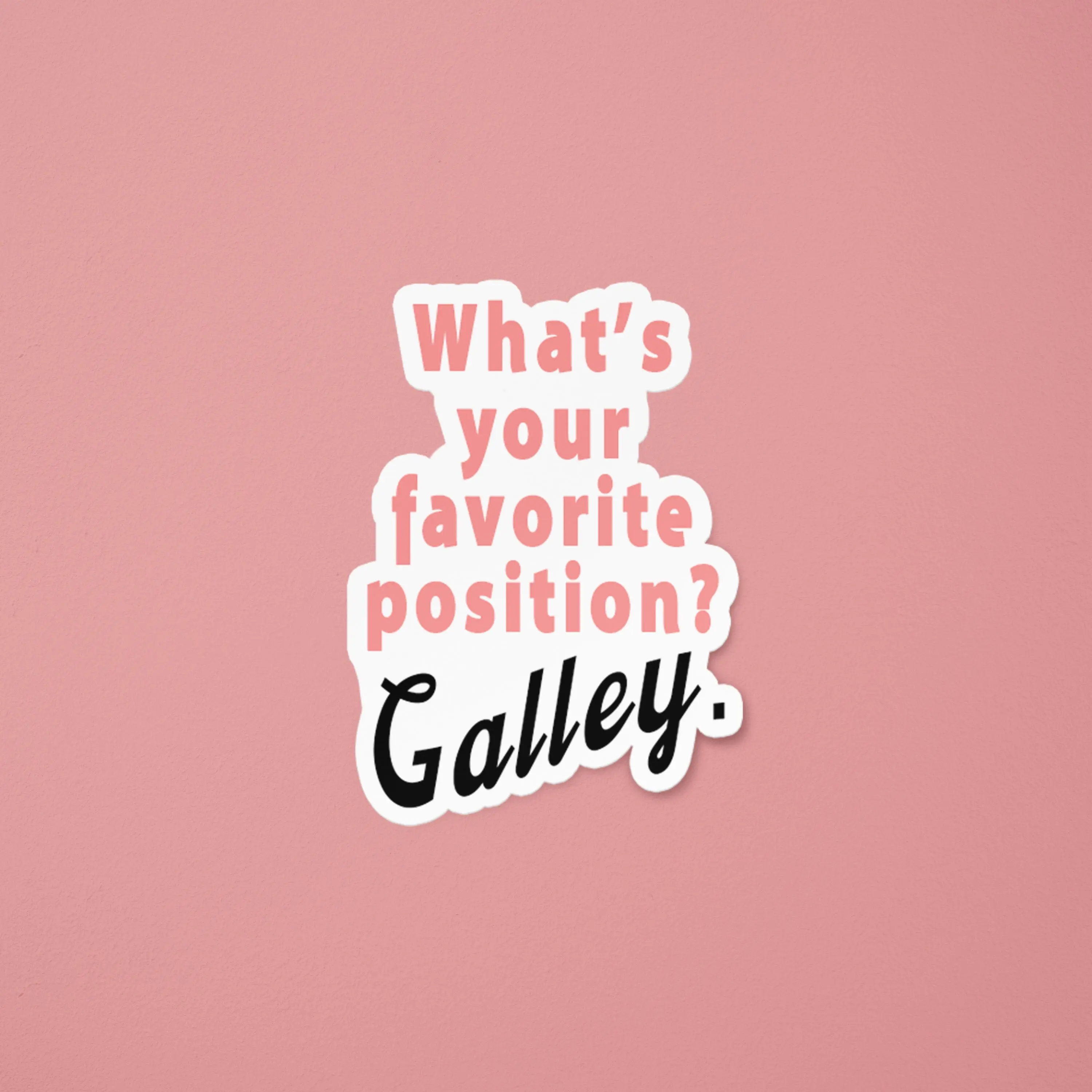 Galley Position Flight Attendant Sticker | SomeFlyStuff