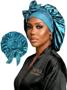 Women Satin Sleeping Cap, Elastic Strap, Adjustable, Silky Colorful Nightcap, Frizz, Casual Home Daily Hair Care Sleeping Hat Sleep Bonnet
