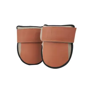 VEVOR Knee Pads for Work, Durable Leather Construction Pads, Machine Washable Work Knee Pads, Easy to Wear and Take off, Extra Thick Knee Support for Gardening Flooring and Cleaning, Black and BrownSummervibes
