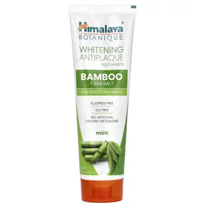 Himalaya Whitening Antiplaque Toothpaste, Bamboo + Sea Salt, Mint, 4 oz ( 113 g)