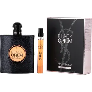 Black Opium Set-Eau De Parfum Spray 3 Oz & Eau De Parfum Spray 0.33 Oz Mini For Women