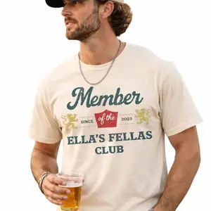 Ellas Fellas Club T-shirt, Western Country Concert Graphic Hoodie, Vintage Rodeo Music Fan Tee, Unisex Casual Sweatshirt, Gift For Her Him ZWI