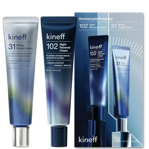 Kineff Dermacycle Program All-day & Night 2-Pack Cream for Face, 31 All-Day Shield Cream & 102 Night Renewal Cream, Centella Asiatica and Niacinamide, Korean Skincare (New Package)