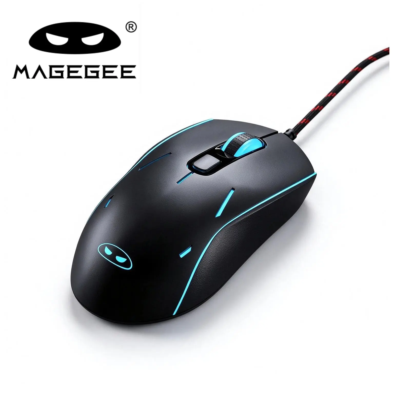 MageGee Wired RGB Gaming Mouse - Low Noise Silent Click, 3200 DPI 6 Adjustable Levels, Ergonomic Optical Design, Side Buttons, 500Hz No-Latency Esports Grade for PC/Laptop FPS Gaming & Office Work, Low Noise Mouse