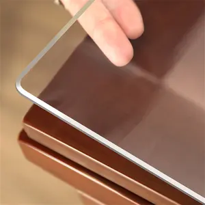Essential for Surfing Cabins 1.5mm Thick PVC Tablecloth Salt Water & Sand Resistant Soft Glass Desk Pad Kitchen Counter Mat