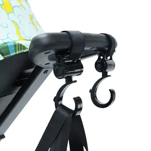 Stroller Hooks for Bags – Heavy Duty Baby Stroller Hook for Diaper Bags, Shopping Bags & Accessories (2 Pack)