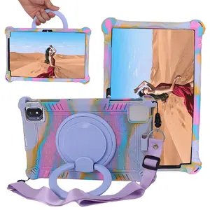 Soft Silicone Kids Safe Case For TCL 10 TAB MAX 10.36'' Tab 10S 10L 10.1inch 360 Rotating Kickstand Tablet Funda Cover