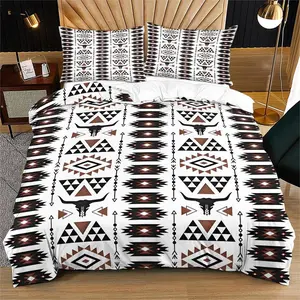 Western Cow Print Bedding Set, 2/3 Counts/set Including Duvet Cover & Pillowcase without Filler, Soft Comfortable Bedding Set for Home Bedroom