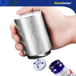 Premium Magnetic Bottle Opener – Automatic Push-Down Stainless Steel Beer Opener with Cap Catcher, No-Slip Grip for Kitchen, Home Bar & Commercial Use