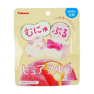 Kabaya Japanese Peach Creamy Gummy Candy 58g - Soft Chewy Fruit Snack