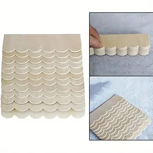 12Pieces Dollhouse Roof Tiles Miniature Wooden Roof Tiles Dollhouse DIY Making Accessories for Dolls House Christmas Halloween Gifts