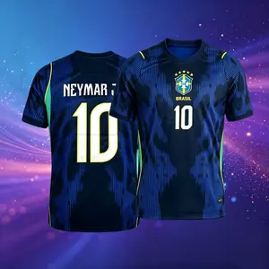 2026 Brazil #10 Neymar JR Home Yellow and Away Blue Soccer Jersey #7 Vini JR Long Sleeve 11# Raphinha Short Sleeve Jersey AX472