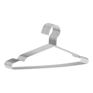 REGALWOVEN Stainless Steel Hangers, Durable Space Saving Clothes Hangers for Clothing, Closet, Coats, Pants, or Shirts 10Pcs Silver