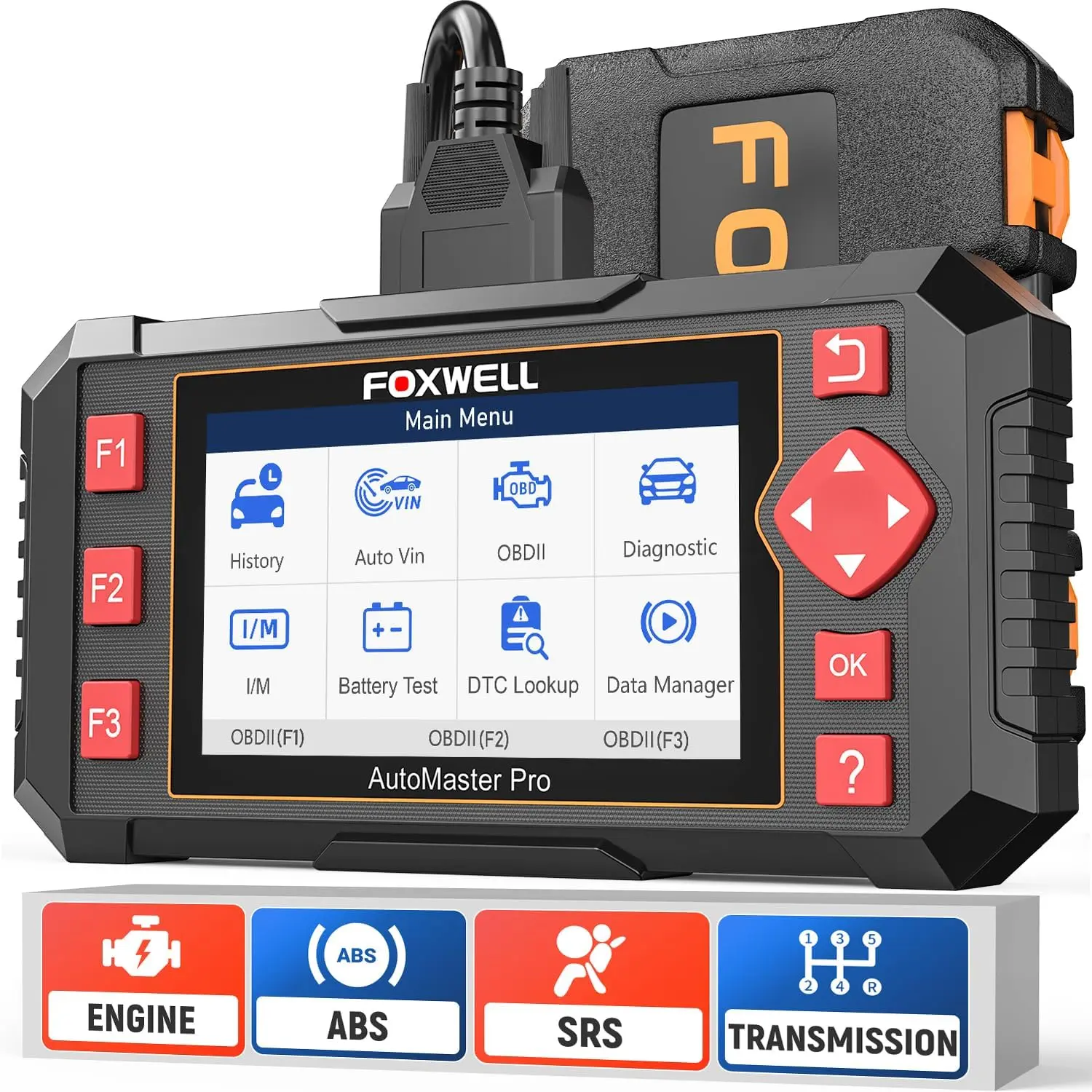 FOXWELL Car Scanner NT604 Elite OBD2 Scanner ABS SRS Transmission, Check Engine Code Reader for Cars and Trucks, Diagnostic Scan Tool with SRS Airbag, Automotive Diagnostic Tool with Live Data,father'sdaygifts