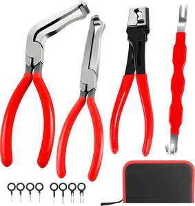 Pack Of 4 Electrical Disconnect Pliers for Cars, Automotive Electrical Plug Connector Disconnect Tool and Connector Separator and Hose Clamp Pliers