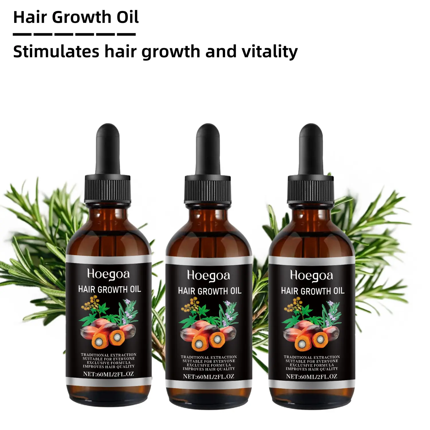 【3 Bottles】Rosemary & Batana Oil -Blended with Jojoba & Argan Oil-Organic Essential Oil forHair Haircare Daily Repairing Restore Moisture Vitamins hair Scalp Treatment Serum Scalp Relief Tonic oz Scalp nourishment haircare