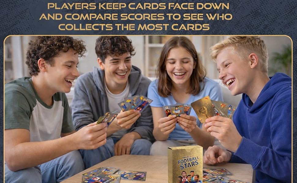 2026-27 Playing Soccer Cards |   55 Unique Cards for Soccer Players |   Unforgettable Moment for Friends, Siblings & Soccer Fans |   Printed on Premium Paper – Golden - Not Orignal