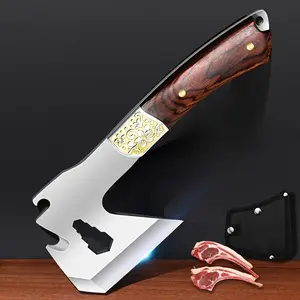 Camping Tool Axe, Wood Splitting Tool, Multi-Functional Outdoor Tool, Ergonomic Chopper, Carbon Steel Cutter, Handheld Camping Chopper, Backpacking Chopper, Outdoor Utility Tool, Bushcraft Cutting Tool, Food Prep Chopper, Camping Kitchen Tool