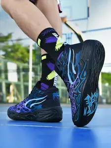 Men's Basketball Shoes (size 39-45), Breathable Textile Upper, Rubber Sole, Sporty Style, Lightweight Comfort, All Season Wear, Stylish Basketball Shoes, Sports Shoes