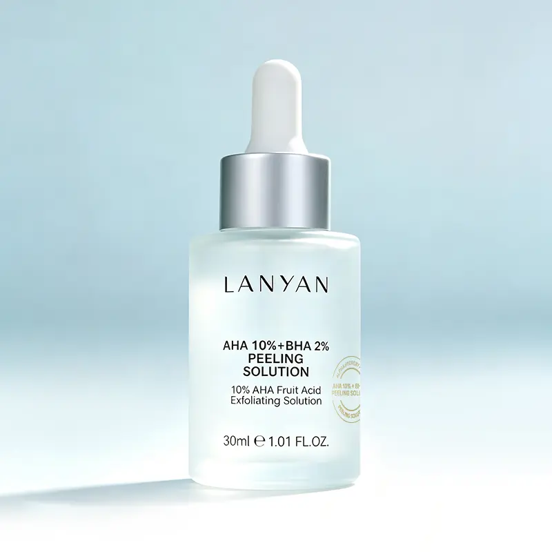 LANYAN AHA 10%+BHA 2% Peeling Solition-Gentle Yet Effective Exfoliation -Leave Skin Clear & Glowy -Refine Pores / Clear Closed Comedones / Brighten Dull Skin / Suitable for Oilycombo & breakout-prone skin