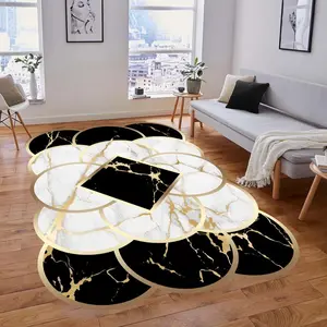 Modern Minimalist European Style Carpet, Decorative Rug, Home Decor Rug, Soft Plush Area Rug for Living Room and Bedroom, Irregular Marble Design Floor Mat